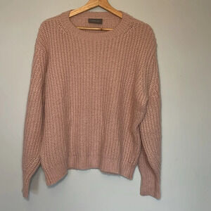 Wooden Ships Women’s pale pink pullover sweater soft mohair/wool/acrylic. xs/s